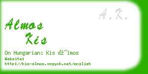 almos kis business card